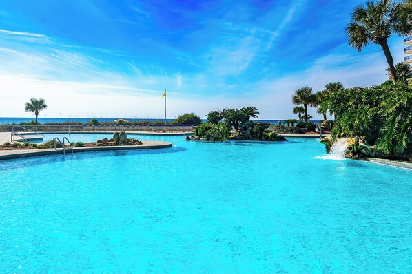 Outdoor pool, a heated pool