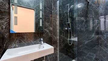 Free toiletries, hair dryer, towels, toilet paper