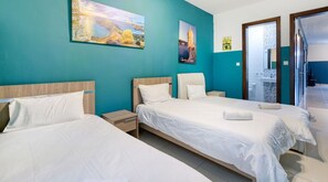 3 bedrooms, desk, iron/ironing board, travel cot