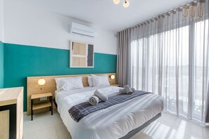 Desk, iron/ironing board, travel crib, WiFi