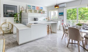 Fridge, oven, stovetop, dishwasher