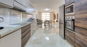 Fridge, microwave, oven, stovetop - Modern 3BR Apt close to Sliema`s Promenade (Tas-Sliema)