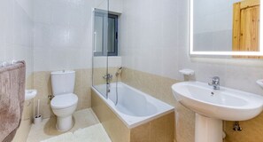 Free toiletries, hair dryer, towels, toilet paper