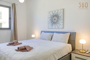 1 bedroom, desk, iron/ironing board, travel cot