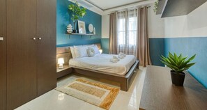 1 غرفة نوم ومكتب ومكواة/لوح كي وواي فاي