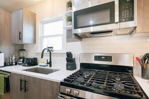 Microwave, oven, stovetop, dishwasher