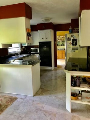 Microwave, oven, stovetop, dishwasher