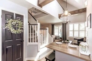 Televisión de pantalla plana, chimenea