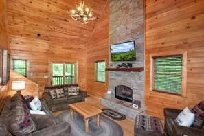 Smart-TV, peis, videospill og stereoanlegg