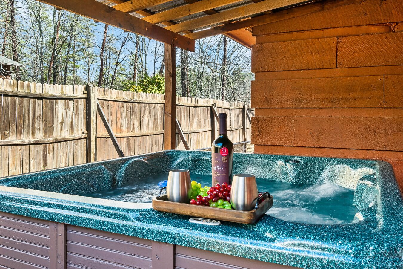 Outdoor spa tub