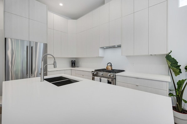 Fridge, oven, stovetop, dishwasher