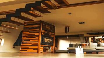Smart TV, chimenea