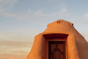 Exterior detail - TWO Private Lux Organic Earth Domes - 5 Starry Secluded Acres in Terlingua (Arick Village)