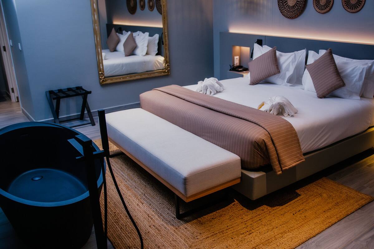 Classic Double Room, Sea View | In-room safe, desk, laptop workspace, blackout drapes