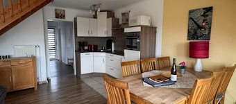 Large apartment in Hooksiel (max 7 persons) with balcony and beach chair on the beach,
