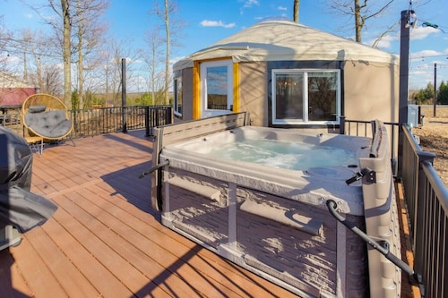 Adventure Abode | Modern Yurt w/ Hot Tub, Bubble Dome + ADA Access