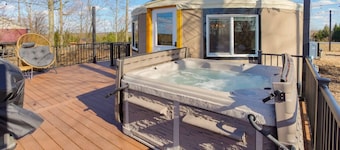 Adventure Abode | Modern Yurt w/ Hot Tub, Bubble Dome + ADA Access