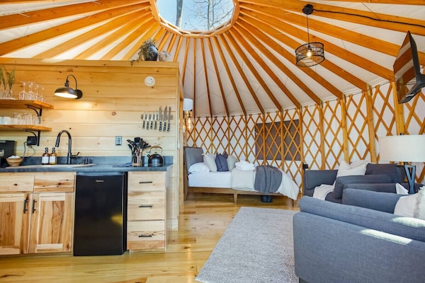 Open kitchen and living