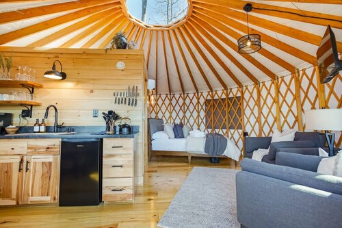 Adventure Abode | Modern Yurt w/ Hot Tub, Bubble Dome + ADA Access