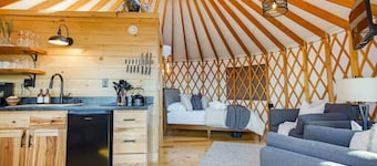 Adventure Abode | Modern Yurt w/ Hot Tub, Bubble Dome + ADA Access
