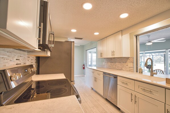 Microwave, oven, stovetop, dishwasher