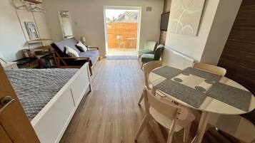 1 bedroom, iron/ironing board, bed sheets