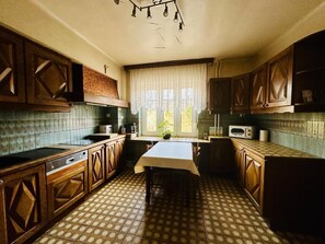 Microwave, oven, stovetop, dishwasher