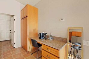 Studio, Patio, Garden View (Casita 86153) | Private kitchen | Fridge, microwave, oven, stovetop - Casita 86153 - Sofa Sleeper Only (Coachella)