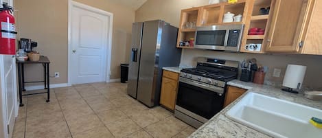 Microwave, oven, stovetop, dishwasher