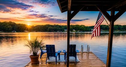 Lake Gaston Waterfront Home: Dock, Hot Tub, Kayaks, Firepit, Dogs Welcome