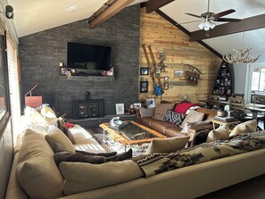 Smart TV, fireplace, printers