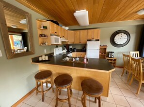 Microwave, stovetop, dishwasher