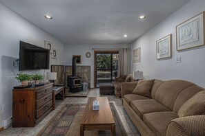 スマートテレビ、暖炉、DVD プレーヤー