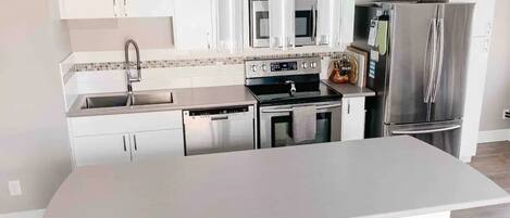 Microwave, oven, stovetop, dishwasher