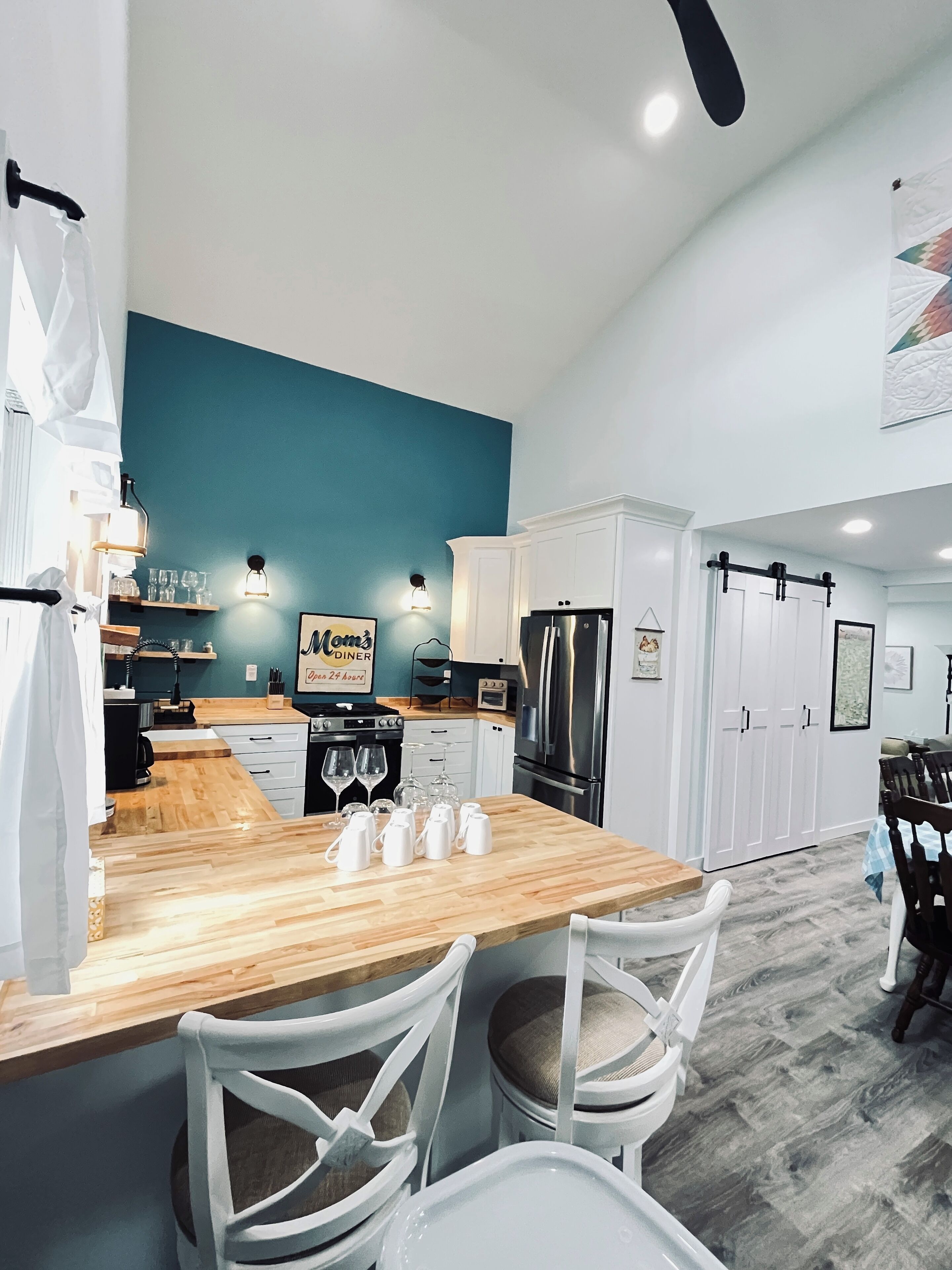 Microwave, oven, stovetop, dishwasher