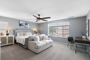 4 bedrooms, iron/ironing board, WiFi, bed sheets