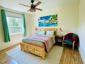 2 bedrooms, iron/ironing board, WiFi, bed sheets