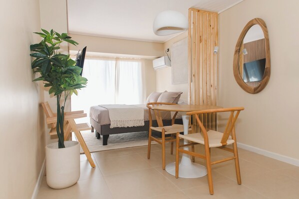 1 bedroom, WiFi, bed sheets - Japandi style shelter | Ideal design and location (Ñuñoa)