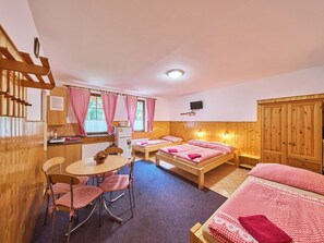 1 bedroom, desk, internet