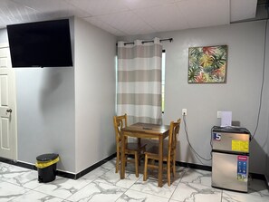Desk, blackout curtains, free WiFi