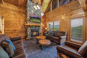 Smart TV, fireplace, video games, foosball