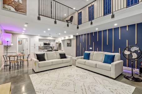 Living area. Calgary Finest Open Concept Loft near Downtown