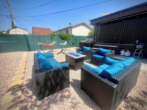 Terrace/patio - Family friendly! Hot Tub, 3 King Beds. Fire Pit. Minutes to airport/downtown. (Salt Lake City)