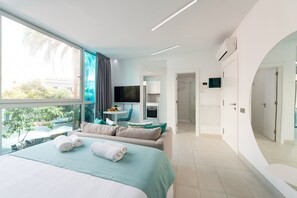 Apartment | 1 Schlafzimmer, laptopgeeigneter Arbeitsplatz, Bügeleisen/Bügelbrett