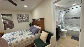 2 bedrooms, iron/ironing board, WiFi, bed sheets