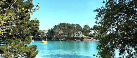 在海灘附近