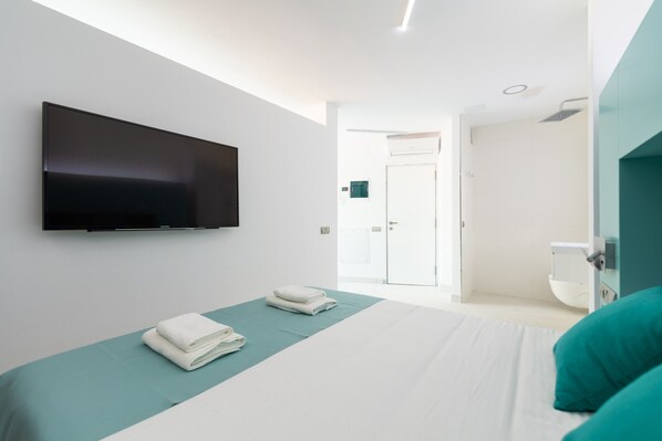 アパートメント | 1 室のベッドルーム、ノートパソコン用作業スペース、アイロン / アイロン台