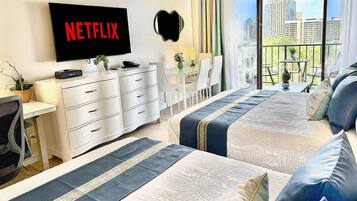 1 slaapkamer, een strijkplank/strijkijzer, wifi, beddengoed