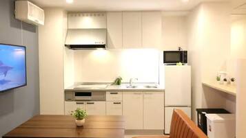 Basic Apartment, City View | Private kitchen