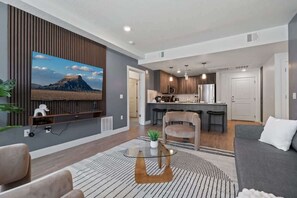 TV, offices - Cozy Salt Lake Escape – 2 Bed, 2 Bath + Fire Pit (Salt Lake City)